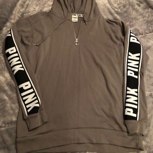 Gray quarter zip hoodie